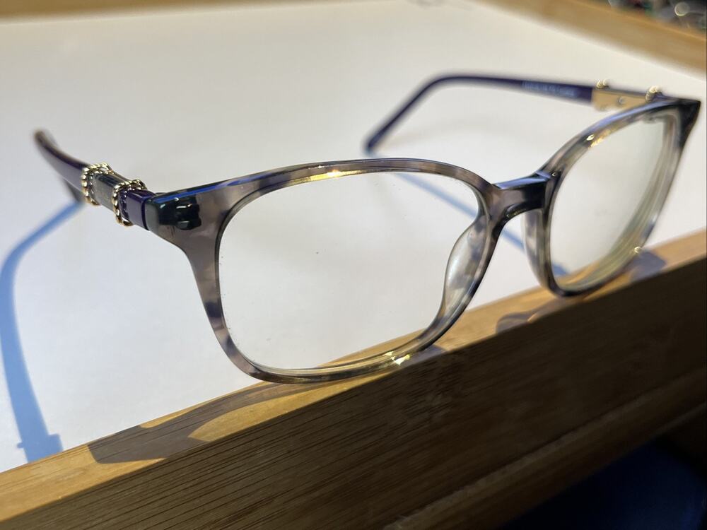 LILLY PULITZER LANTANA FG GREY PURPLE GOLD Auth Eyeglasses 51-16-135 Frames Only